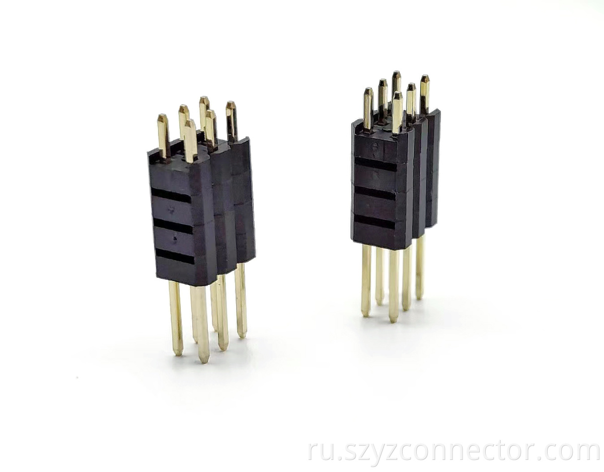 Штыревой разъем 2,54 мм, высота 10,0 мм. 2.54mm pin header h10.0mm